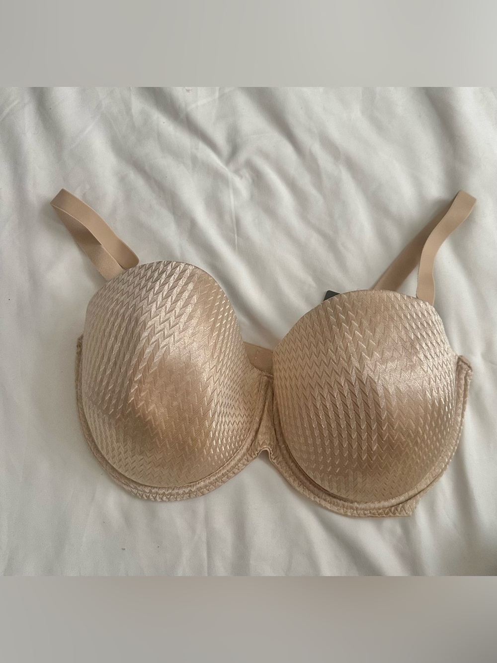 Textured Bra in Nude - Seamless Support